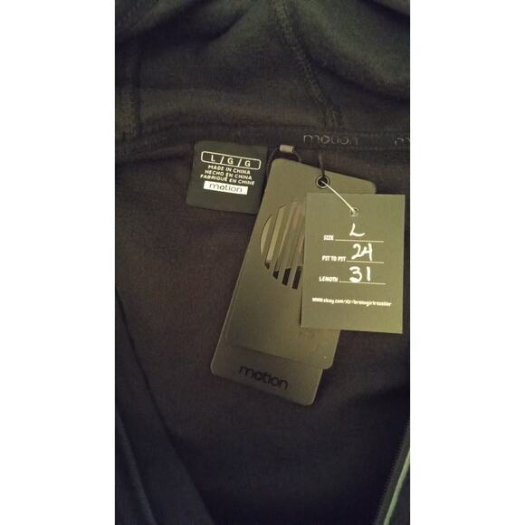 Motion Wear 1/4 Zip Black Hoodie Sweatshirt Men's Large - Picture 4 of 5